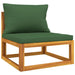 2 Piece Garden Sofa Set With Cushions Solid Wood Acacia