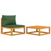 2 Piece Garden Sofa Set With Cushions Solid Wood Acacia