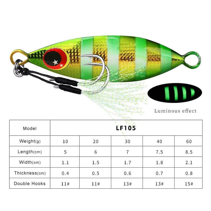 2 Piece Metal Sea Fishing Bait For 20g Rods