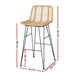 2-piece Outdoor Bar Stools Wicker Dining Chair Bistro Patio