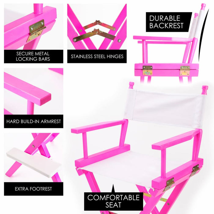 2 Set Pink Folding Tall Chair Dark Humor Movie Director 75cm