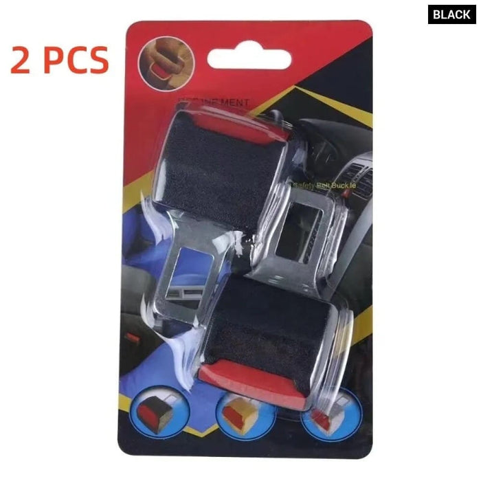 2 Pcs Safety Thick Car Seat Belt Insert Socket Extender