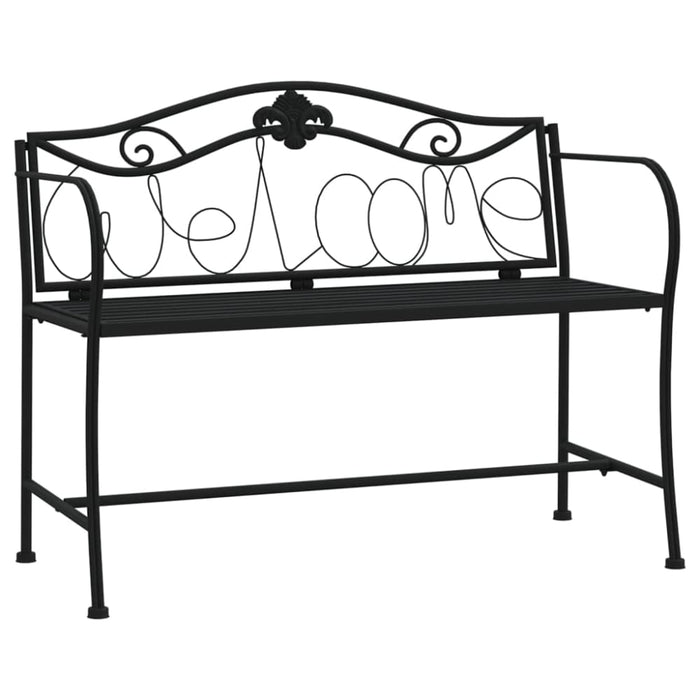 2-seater Garden Bench 104 Cm Black Steel Tonnto