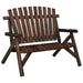 2-seater Garden Bench 119x85x98 Cm Solid Wood Spruce Tlttan