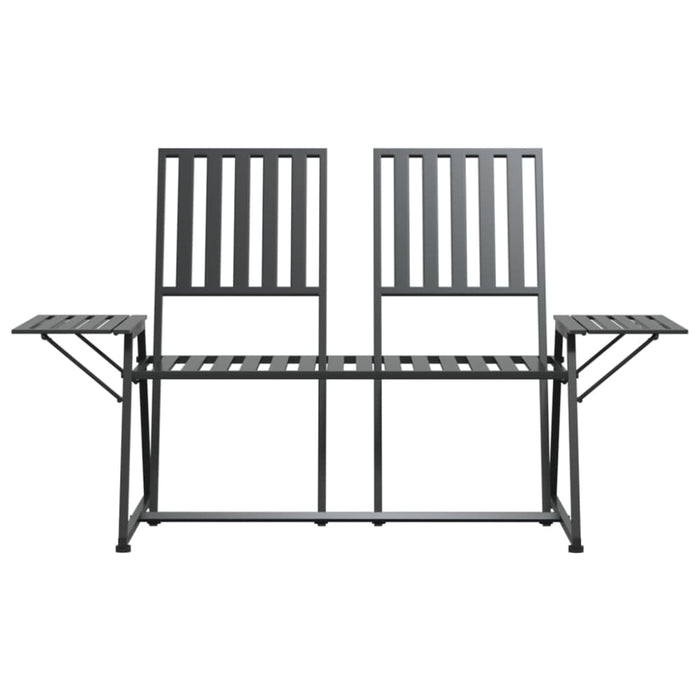 2-seater Garden Bench 165 Cm Black Steel Tonnok