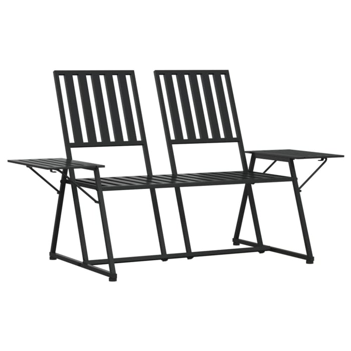 2-seater Garden Bench 165 Cm Black Steel Tonnok