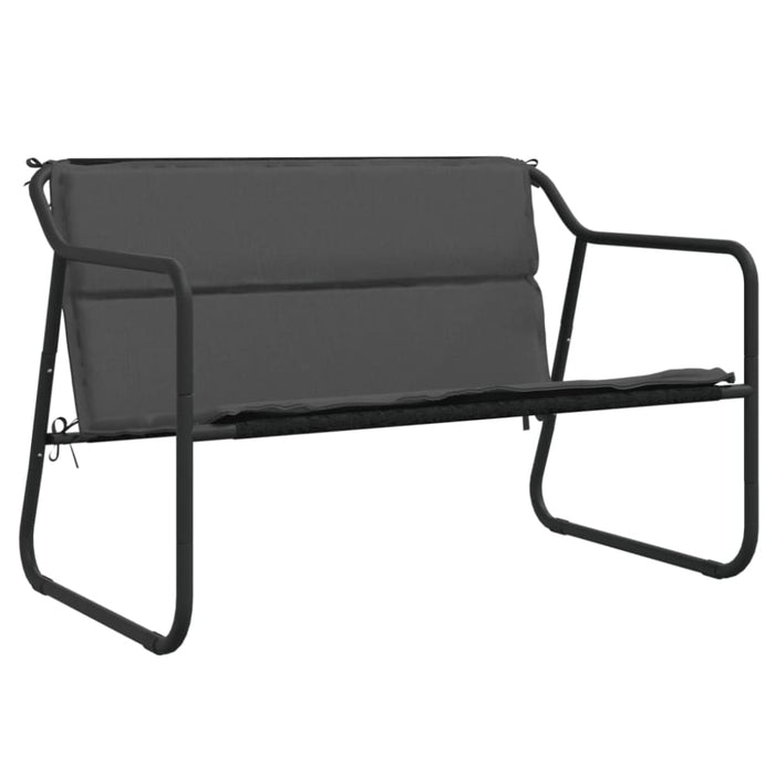 2-seater Garden Bench With Cushion Anthracite Steel Tlaobl