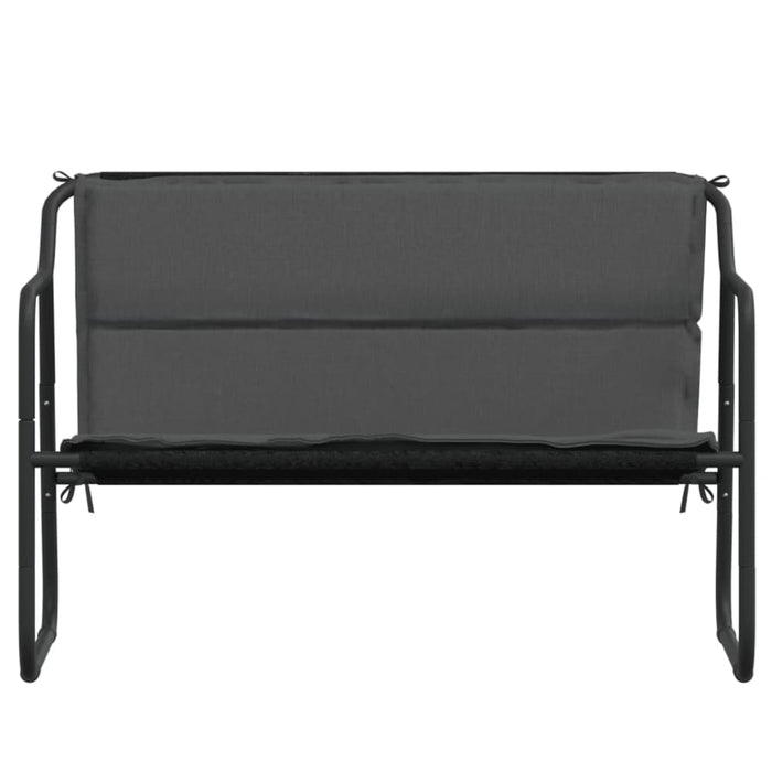 2-seater Garden Bench With Cushion Anthracite Steel Tlaobl