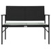 2-seater Garden Bench With Cushion Black Poly Rattan Tlaook