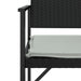 2-seater Garden Bench With Cushion Black Poly Rattan Tlaook