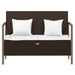 2-seater Garden Bench With Cushions Brown Poly Rattan Tlaoot