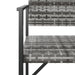 2-seater Garden Bench Grey Poly Rattan Tlaoxx