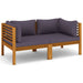 2-seater Garden Sofa With Cushion Solid Wood Acacia Tbnlnkk