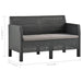 2-seater Garden Sofa With Cushions Anthracite Pp Rattan