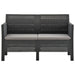 2-seater Garden Sofa With Cushions Anthracite Pp Rattan