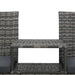 2-seater Garden Sofa With Tea Table Poly Rattan Anthracite