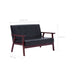 2 - seater Sofa Black Faux Leather Xanlax