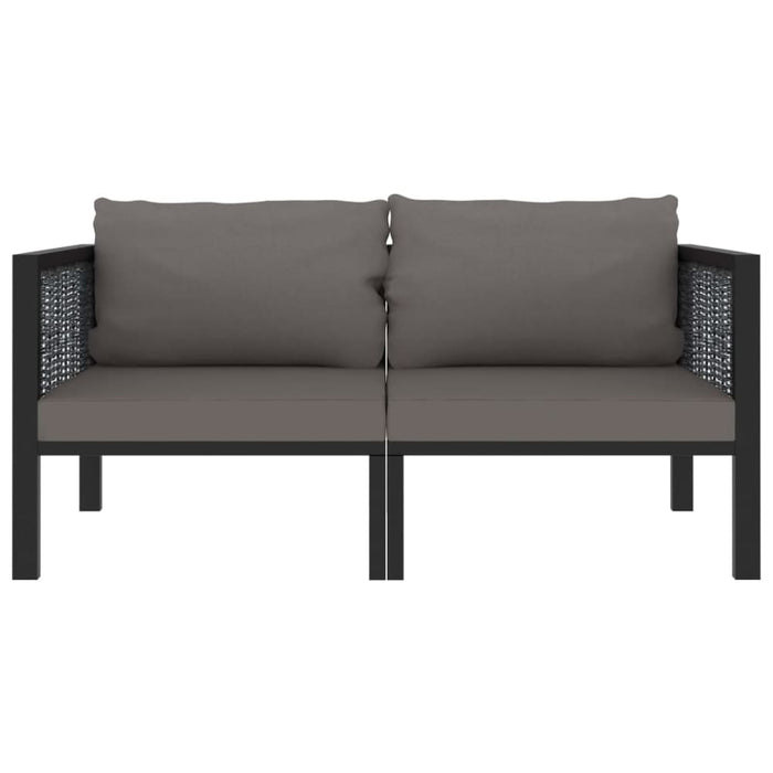 2-seater Sofa With Cushions Anthracite Poly Rattan Aktkk