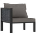 2-seater Sofa With Cushions Anthracite Poly Rattan Aktkk