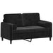 2-seater Sofa With Throw Pillows Black 120 Cm Velvet Txbbnil