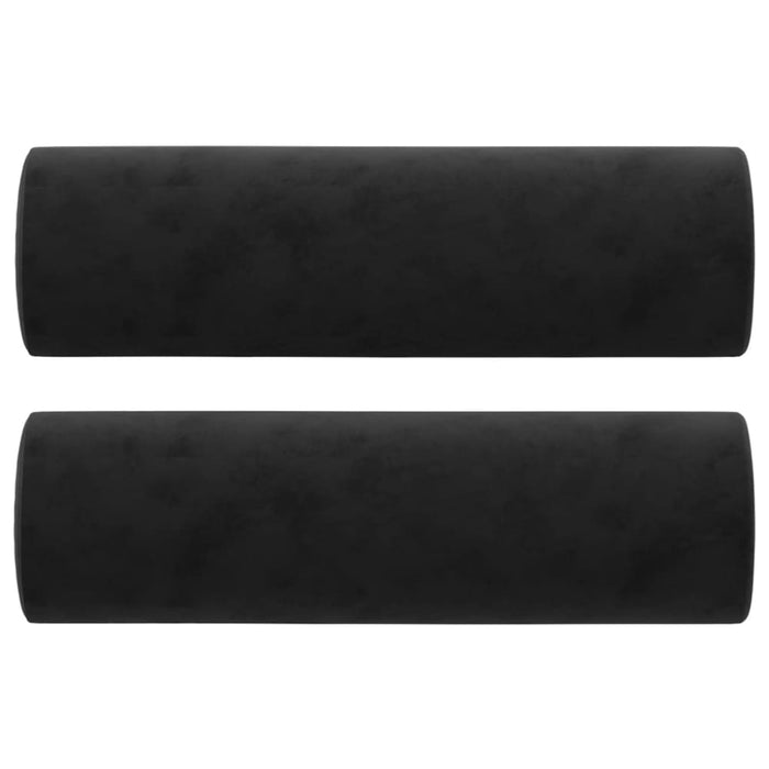 2-seater Sofa With Throw Pillows Black 120 Cm Velvet Txbbnil