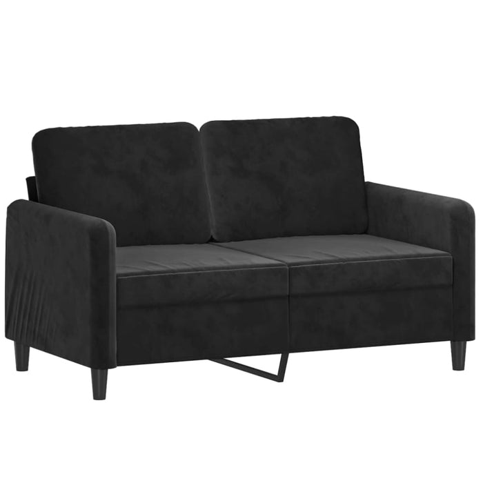 2-seater Sofa With Throw Pillows Black 120 Cm Velvet Txbbnil