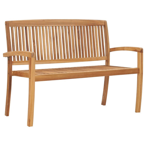 2 - seater Stacking Garden Bench 128.5 Cm Solid Teak Wood