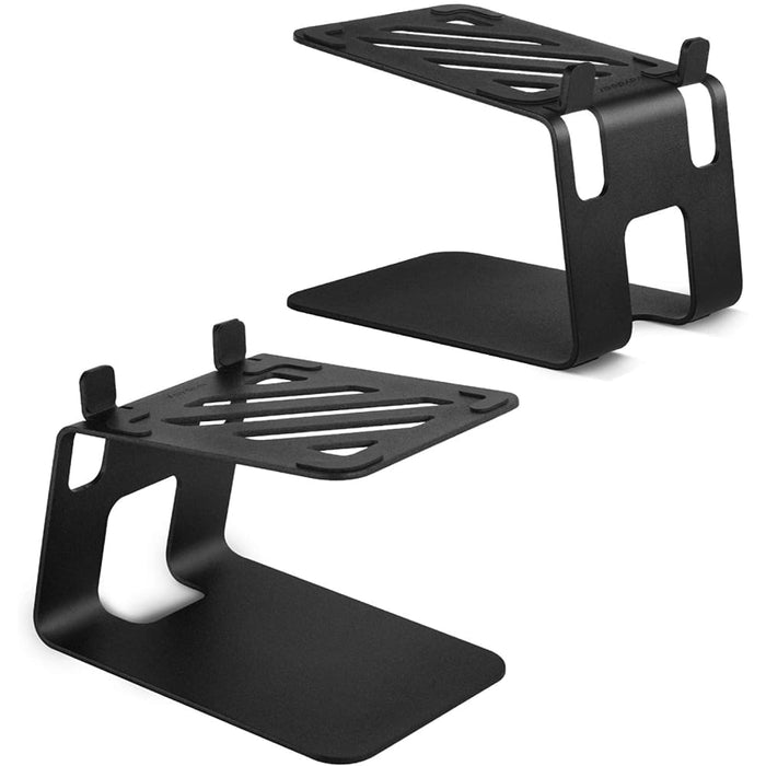 2-tiers Adjustable Metal Desktop Speaker Stand 1 Pair