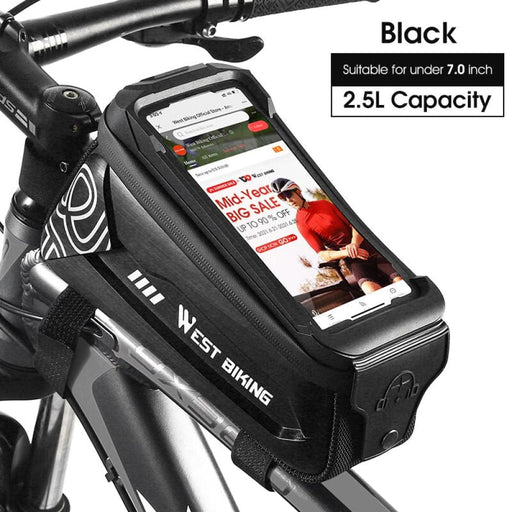 2.5l Waterproof Touchscreen 7.0 Inch Phone Case Bicycle Bag