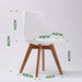 2 Set White Retro Dining Cafe Chair Padded Seat