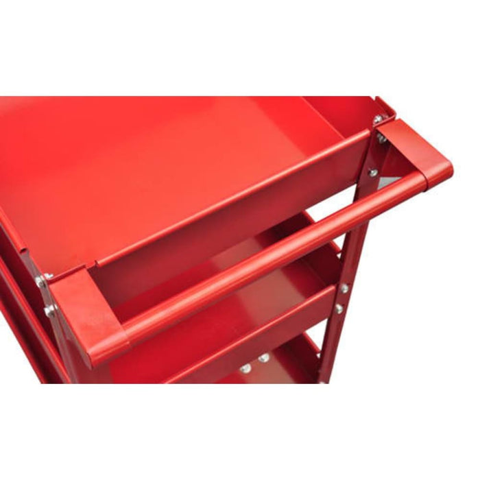 2 x Workshop Tool Trolley 100 Kg 3 Shelves Oabopi