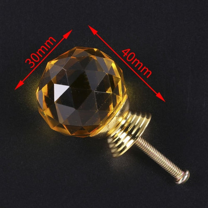 20-30mm Crystal Handle Clear Glass Knobs Cupboard Drawer