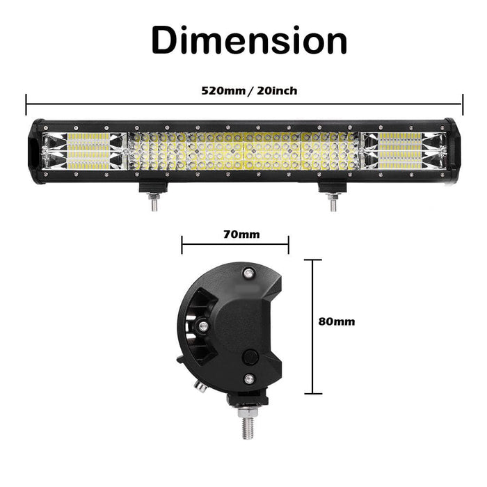 Nz Local Stock-20 Inch Led Light Bar Quad Row Combo Beam