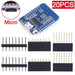 20 Piece D1 Mini Esp8266 Development Board With Usb Wifi