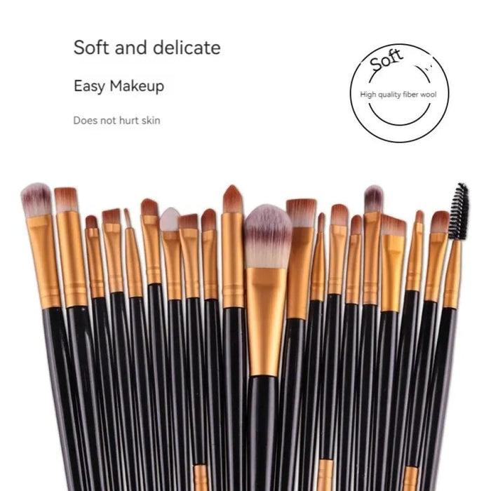 20 Piece Makeup Brush Set Eye Shadow Foundation Beauty