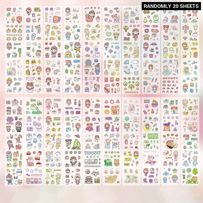 20 Sheets Waterproof Stickers For Kids Toddlers