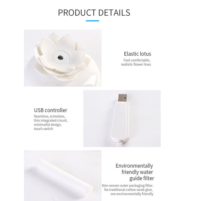 200ml Lotus Design Usb Powered Decorative Essential Oil