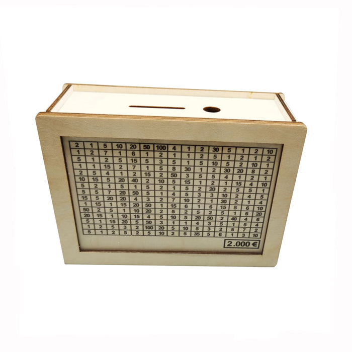 Vibe Geeks Large Capacity Wooden Piggy Bank Cash Box