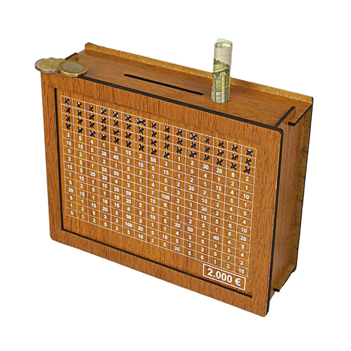 Vibe Geeks Large Capacity Wooden Piggy Bank Cash Box