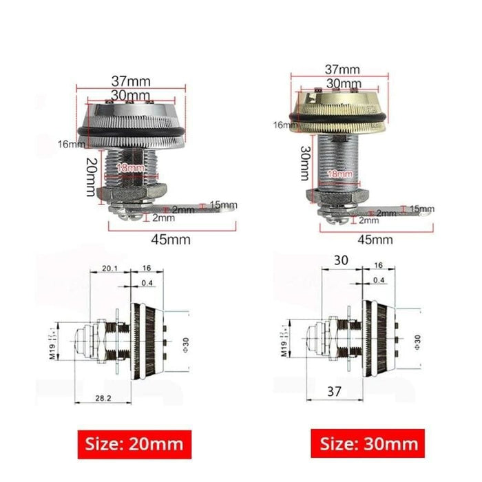 20mm 30mm Combination Zinc Alloy Password Locks Security