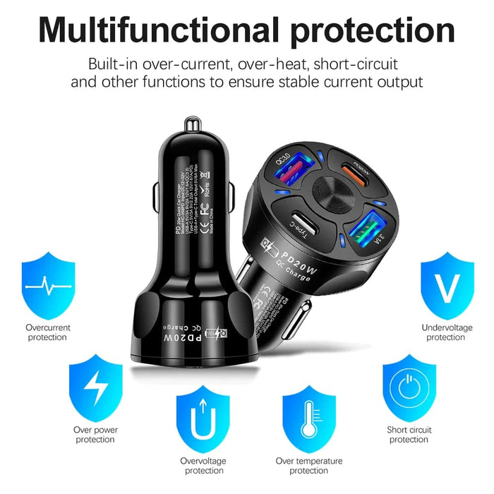 20w Usb Type c Car Charger for Fast Charging