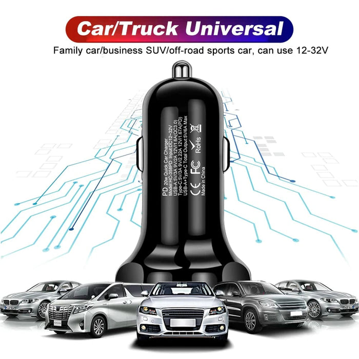 20w Usb Type c Car Charger for Fast Charging