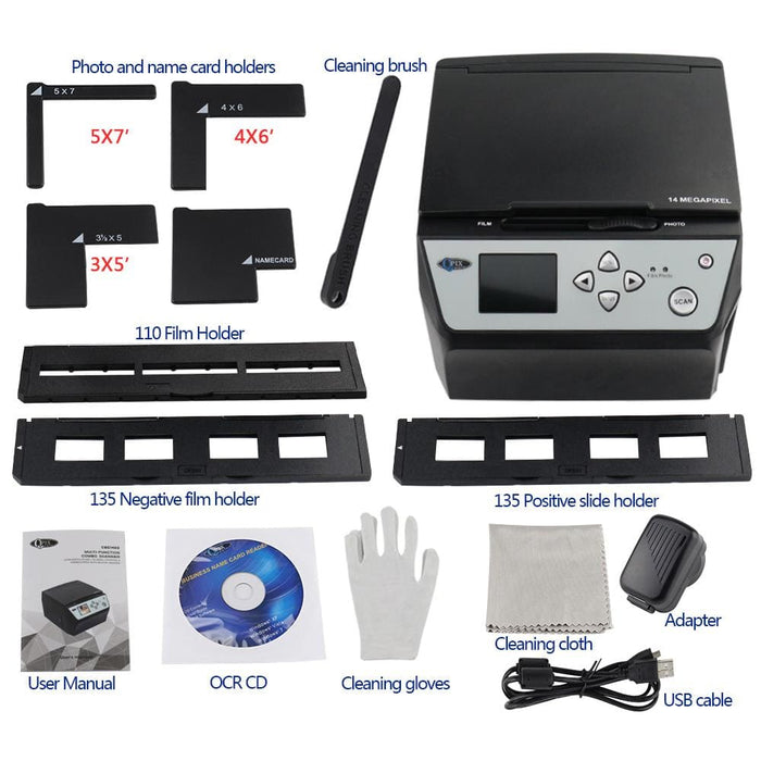 22 Mega Pixels 4 In 1 Combo Photo And Digital Film Scanner