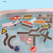 23 Piece Bath Toy Set Sticky Wall City Traffic Car Road