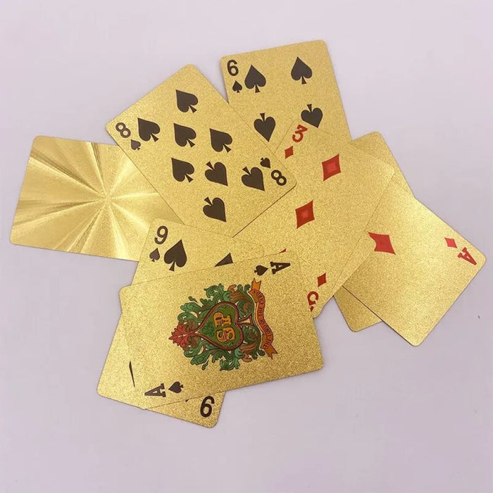 24k Gold Foil Playing Cards Waterproof Pet Pvc Plastic