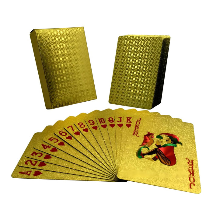 24k Gold Foil Playing Cards Waterproof Pet Pvc Plastic