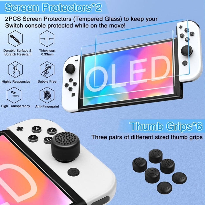 25 In 1 Accessories Kit With Carrying Case For Switch Oled