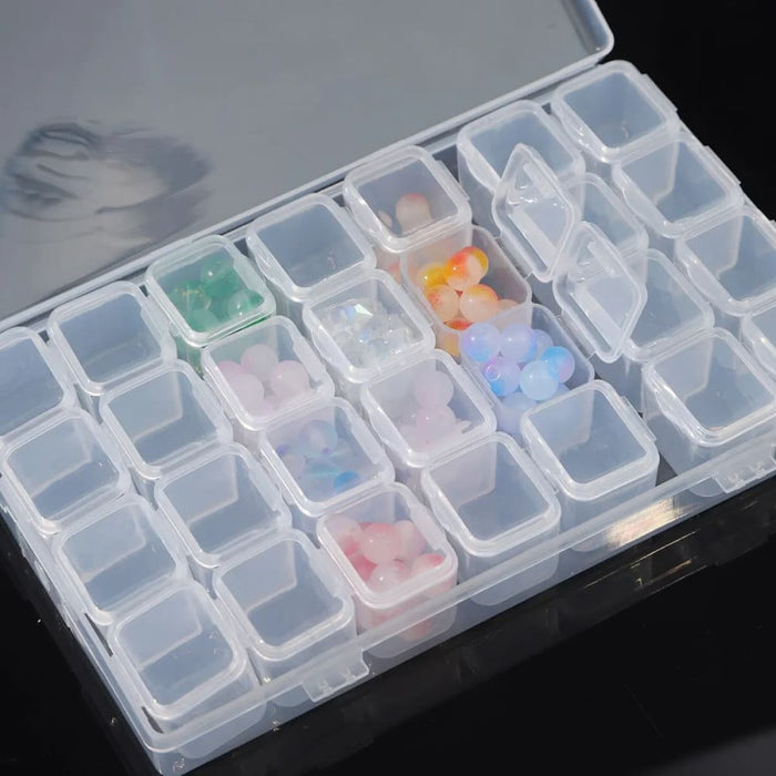 28 Grid Diamond Paint Tool Storage Box Transparent Drill