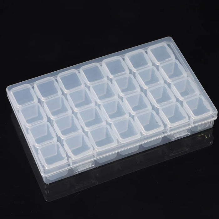 28 Grid Diamond Paint Tool Storage Box Transparent Drill