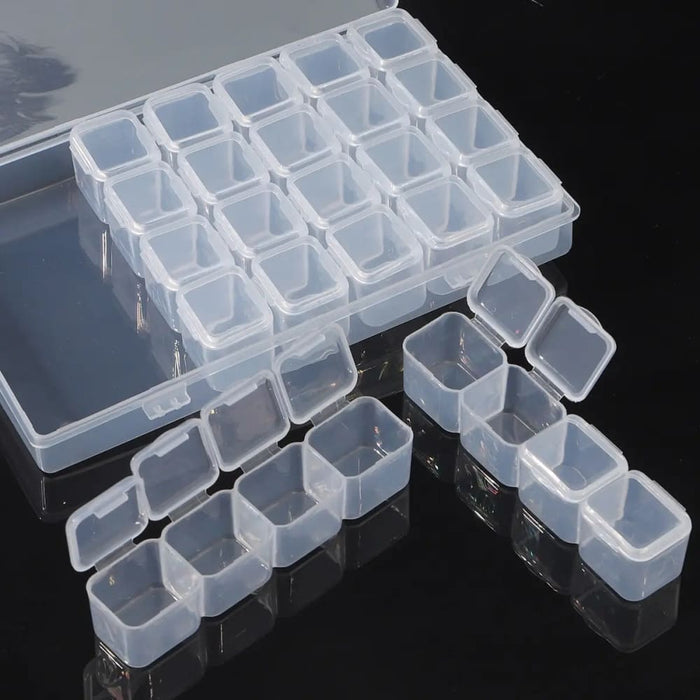 28 Grid Diamond Paint Tool Storage Box Transparent Drill